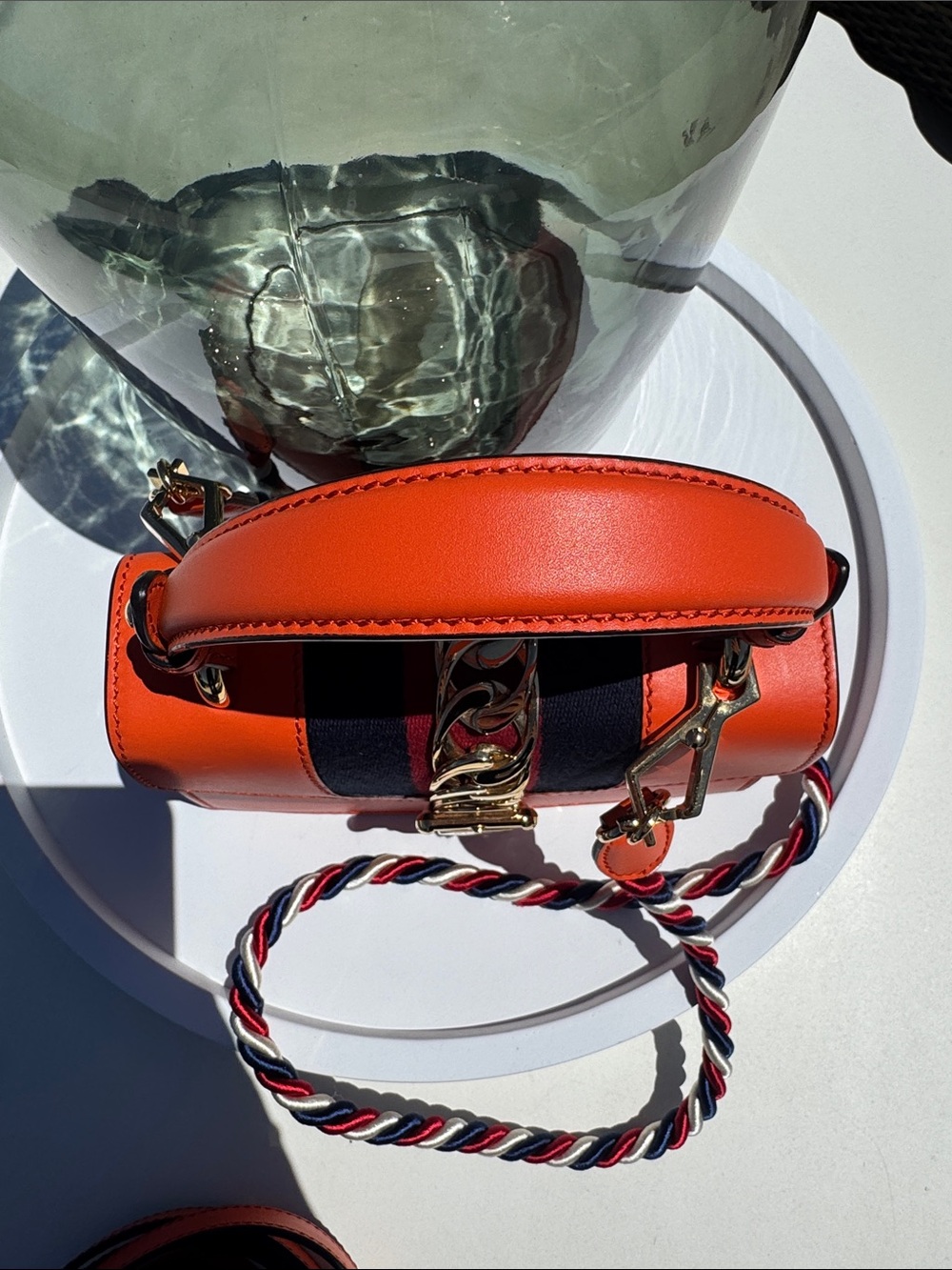 Gucci Sylvie Orange Leather with Gold Hardware - Picture 5 of 7
